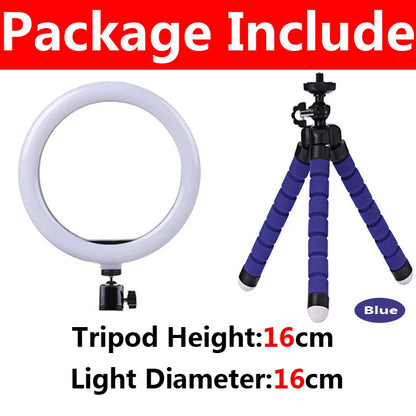 12-inch LED Ring Light with Tripod – USB Phone Ringlight for YouTube & TikTok