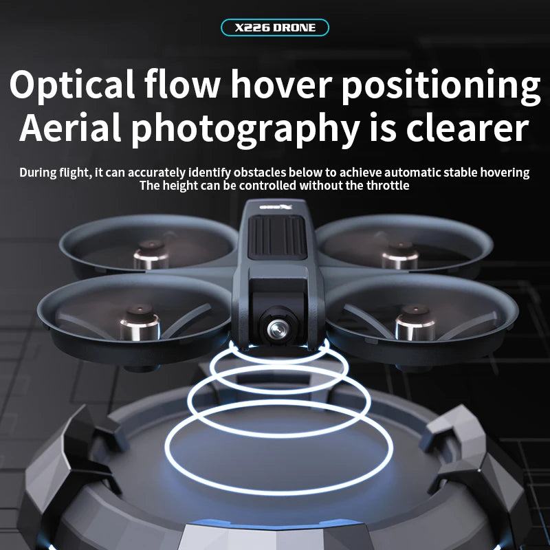 X226 Brushless Drone – Dual HD Camera, VR Control, Obstacle Avoidance, Optical Flow Hover