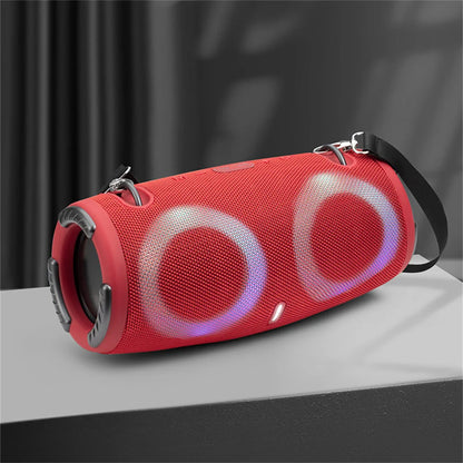 Waterproof Bluetooth Speaker 100W – RGB Light, 360° Surround Sound & Subwoofer