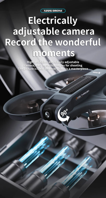 X226 Brushless Drone – Dual HD Camera, VR Control, Obstacle Avoidance, Optical Flow Hover