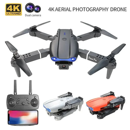 E99Pro Foldable Drone – 4K/1080P HD Camera, WiFi FPV, RC Helicopter Gift Toy