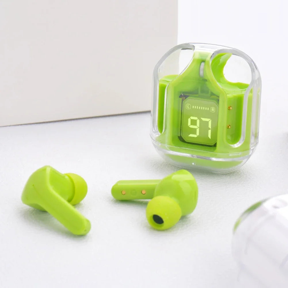 Bluetooth Earbuds with Smart Display Case and Premium Audio