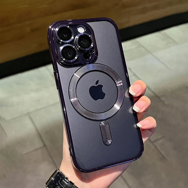 Premium Magnetic Clear MagSafe Case – iPhone 11 to 17 / Pro, Pro Max, Air, Plus