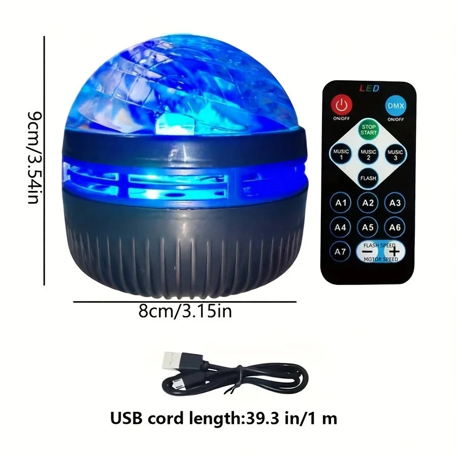 LED Galaxy Projector with Remote and USB – Star Light for Bedroom Decor