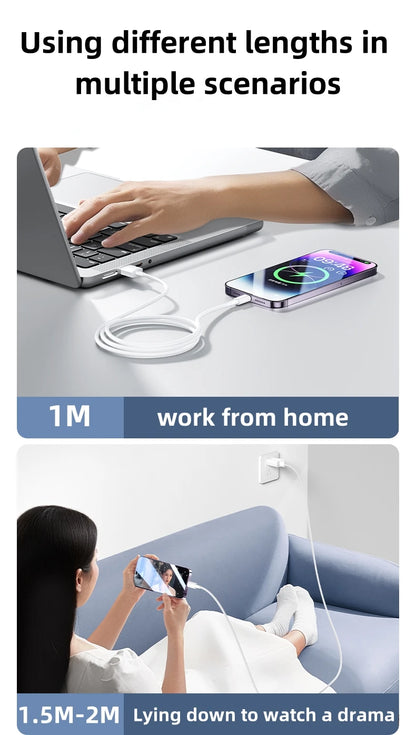 20W PD Fast Charging USB-C Cable – Compatible with iPhone 14/13/12/11 Pro Max