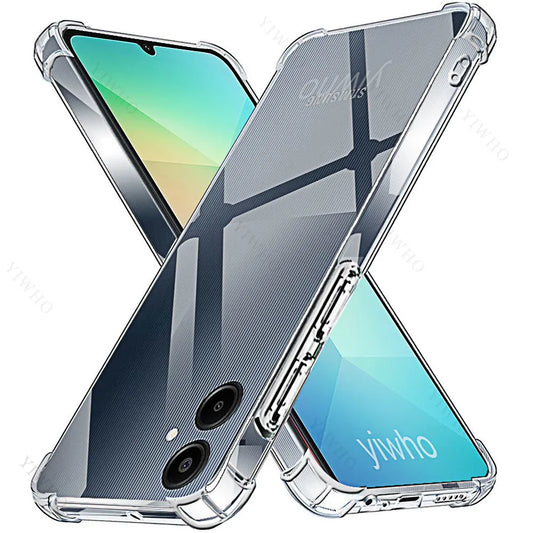 Transparent Soft Phone Case – Anti-Shock Cover for Samsung A06/A05/A55/A25/A15 Series