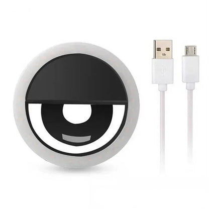 LED Ring Light for Selfies – USB Rechargeable for All Smartphones