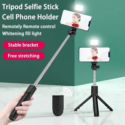 Telescopic Selfie Stick & Tripod – Portable 700mm Phone Stand with Bluetooth Remote