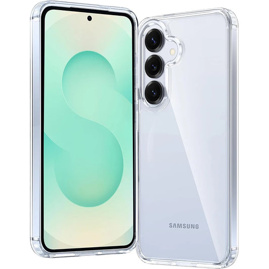 Anti-Yellowing Glitter Military Case – Clear Protective Cover for Galaxy S25/S24/S23 Series