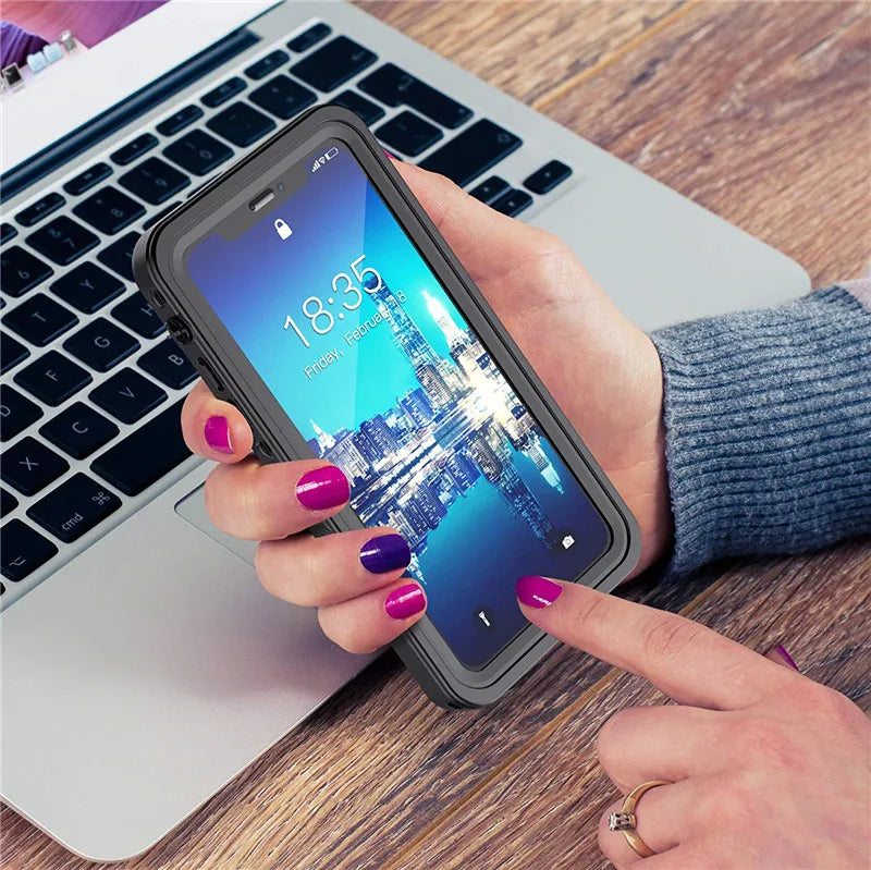 FS IP68 Waterproof Case – Clear Diving Phone Cover for iPhone 7 to 16 Series