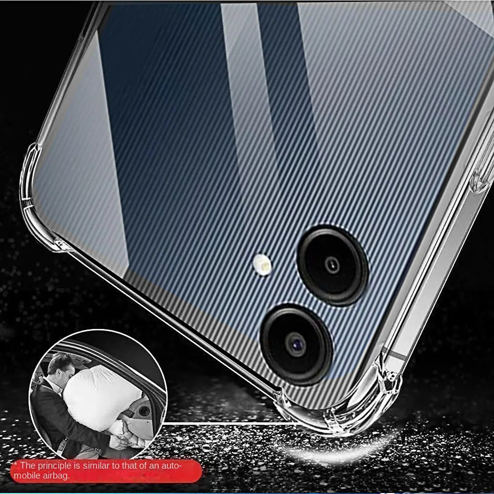 Transparent Soft Phone Case – Anti-Shock Cover for Samsung A06/A05/A55/A25/A15 Series