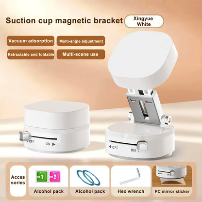 Vacuum Suction Magnetic Phone Holder – Adjustable & Foldable Design
