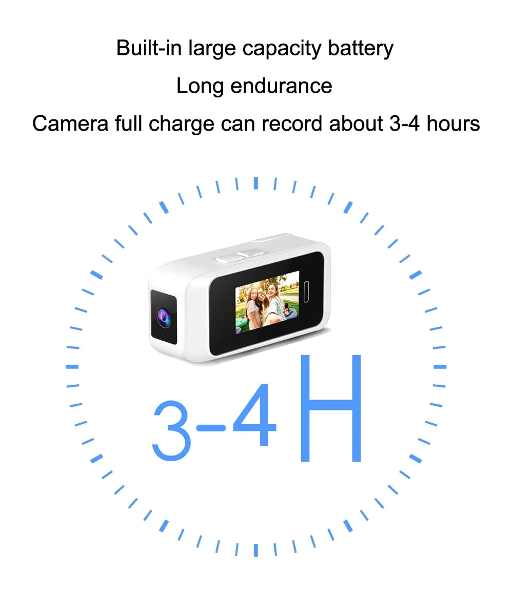 Wearable Glasses Camera 1080P – Mini Portable Video Recorder with Head-Mounted Design