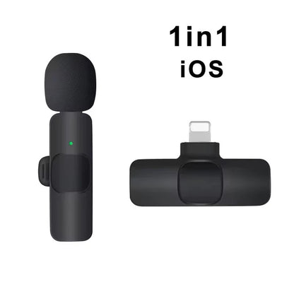 Wireless Lavalier Microphone – Mini Portable Mic for Audio/Video Recording, Live & Gaming (iPhone/Android)