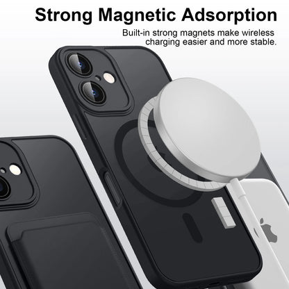 Luxury Magnetic Matte Armor Case – Shockproof & MagSafe Compatible for iPhone 11–16
