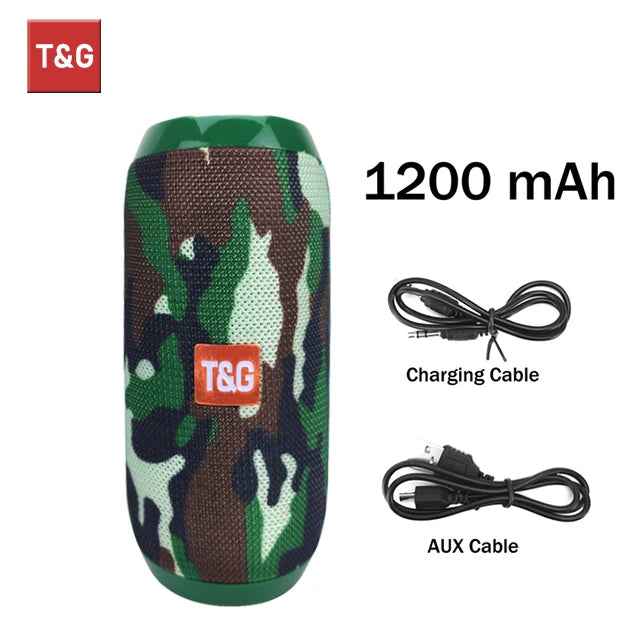 Portable T&G TG117 Speaker – TWS Surround Sound, Bluetooth, FM & TF