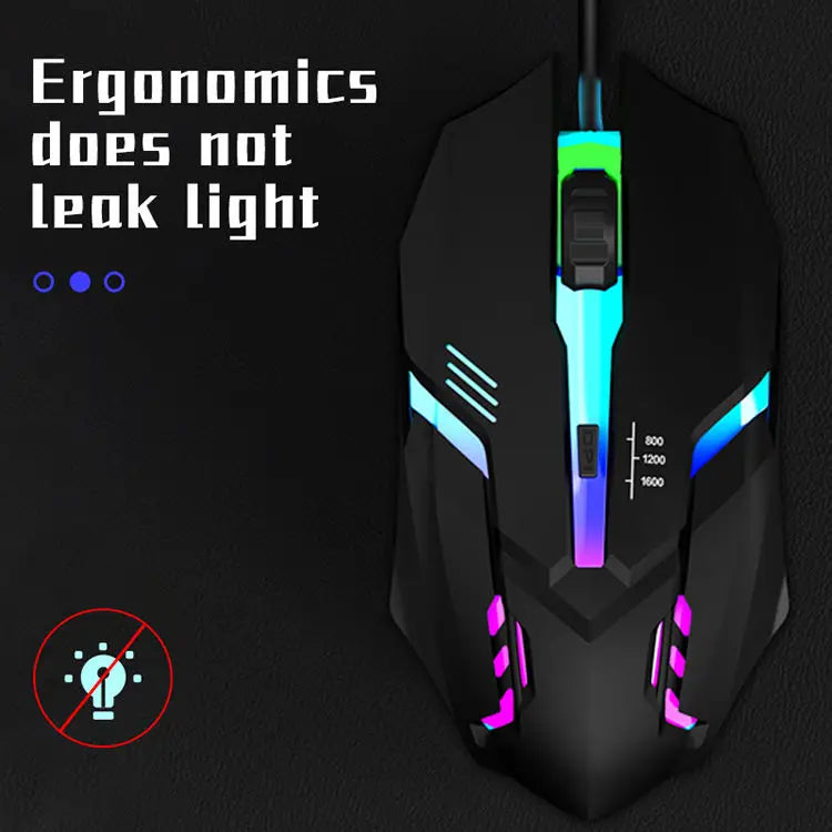 2025 ITLY M01 Sports Gaming Mouse – USB Wired with LED Luminous Backlit