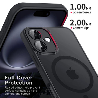 Luxury Magnetic Matte Armor Case – Shockproof & MagSafe Compatible for iPhone 11–16