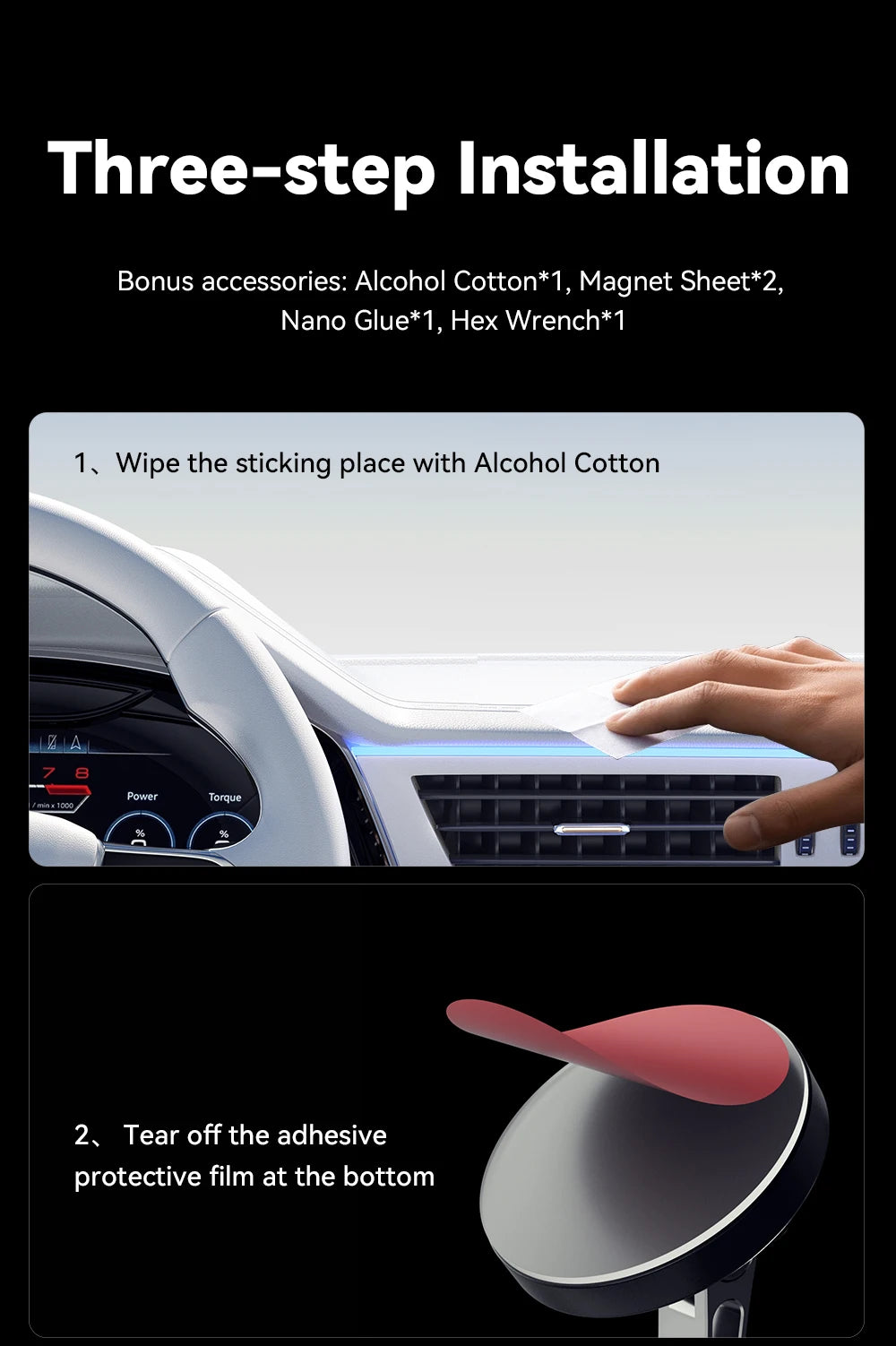 Essager Magnetic Car Wireless Charger – 15W Fast Charging Mount for MagSafe iPhone