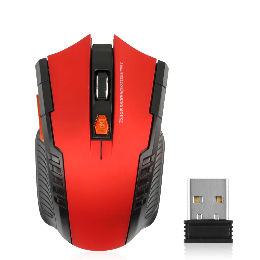 2.4G Wireless Gaming Mouse – 1600DPI, 6 Buttons, USB Receiver for PC & Laptop
