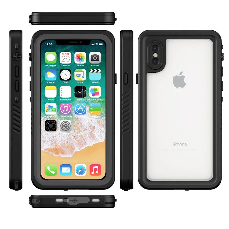 FS IP68 Waterproof Case – Clear Diving Phone Cover for iPhone 7 to 16 Series