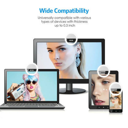 LED Ring Light for Selfies – USB Rechargeable for All Smartphones
