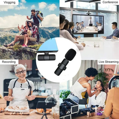 Wireless Lavalier Microphone – Mini Portable Mic for Audio/Video Recording, Live & Gaming (iPhone/Android)